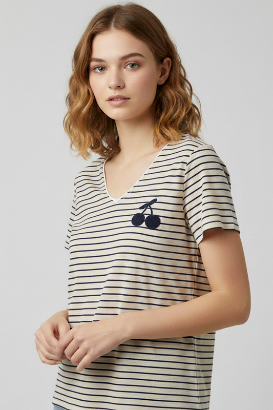 CAMISETA RAYAS CHERRY