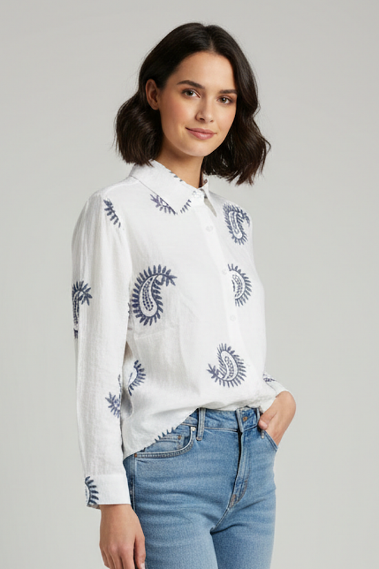 CAMISA BORDADOS AQUA