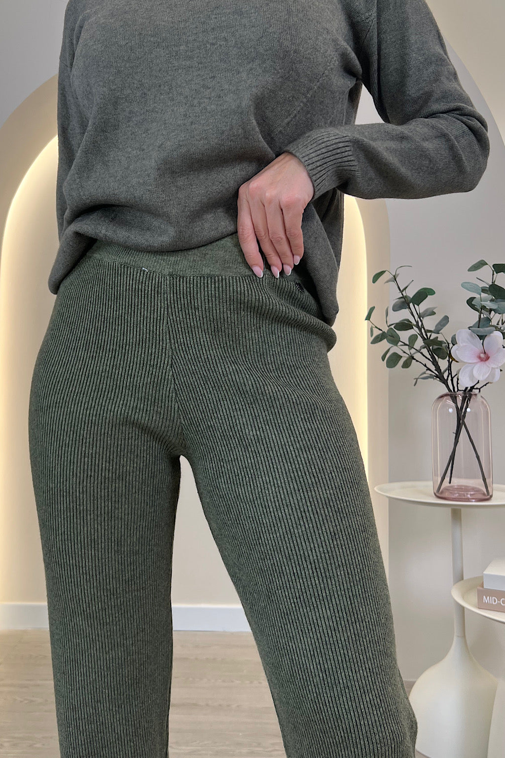 PANTALON LARGO RIB RENATA