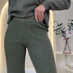 PANTALON LARGO RIB RENATA