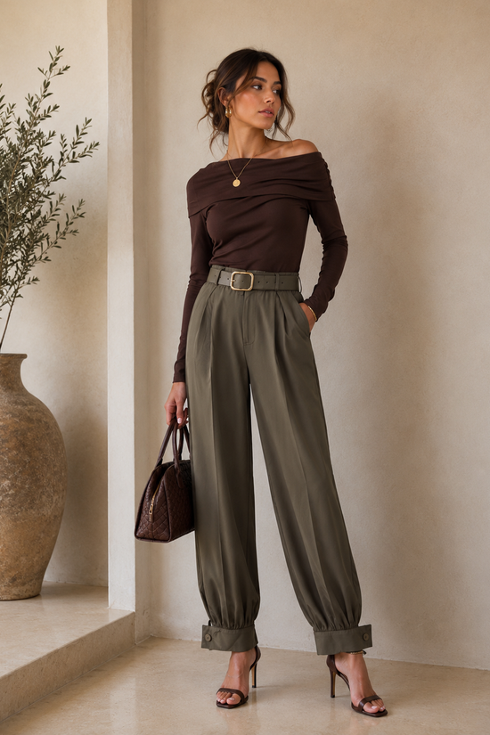 PANTALON BOMBACHO SATINADO SHEILA