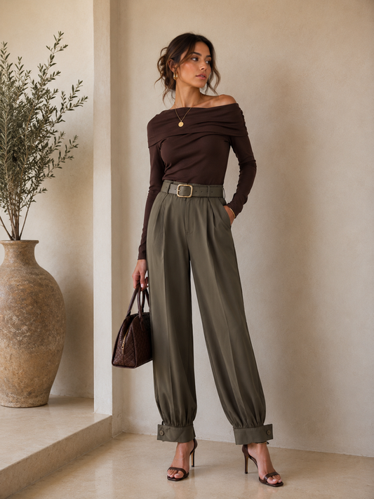 PANTALON BOMBACHO SATINADO SHEILA