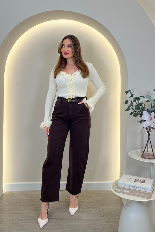 PANTALON BALLOON MARRON