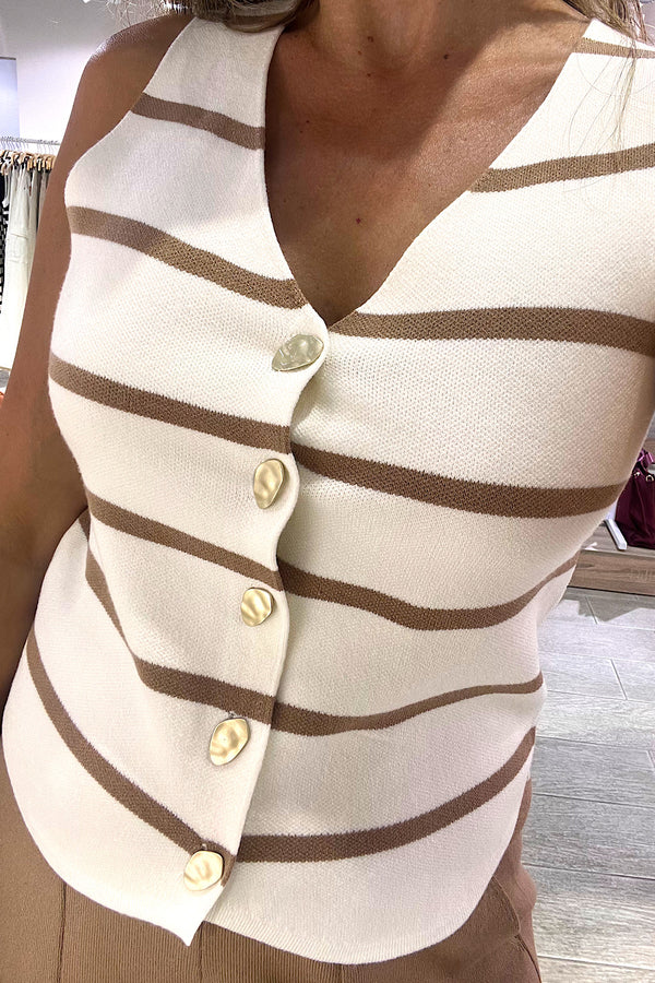 CONJUNTO CHALECO RAYAS