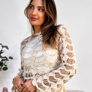 SUETER CORTO CROCHET