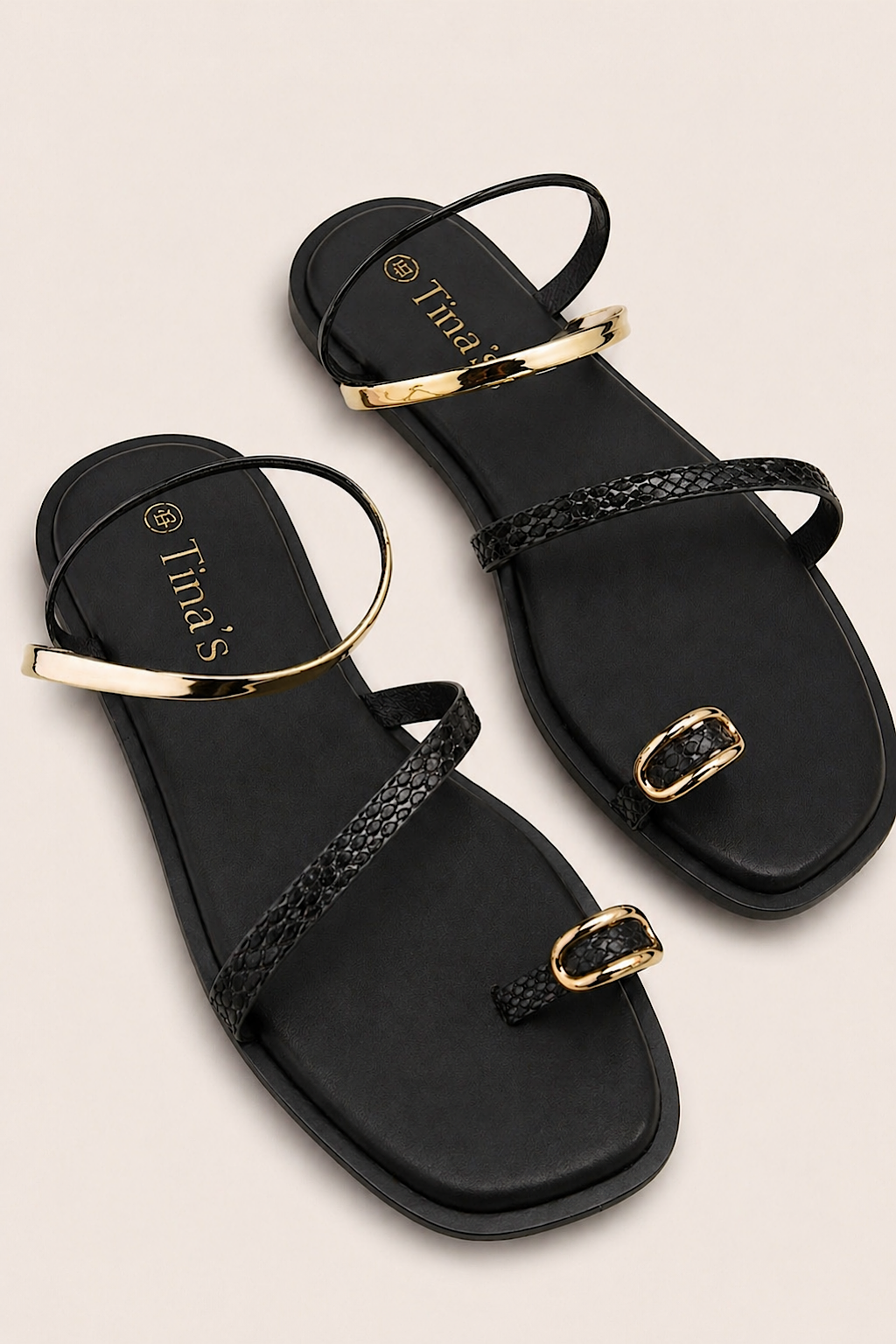 SANDALIA PLANA MUSE NEGRO
