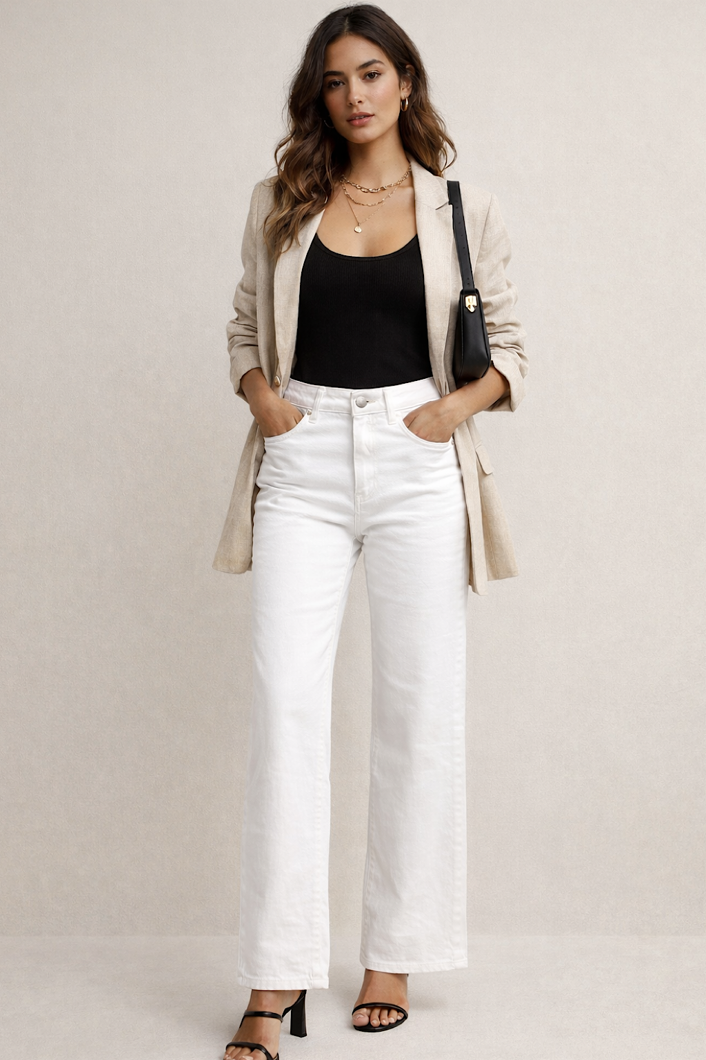 PUSH-UP JEANS WEISS