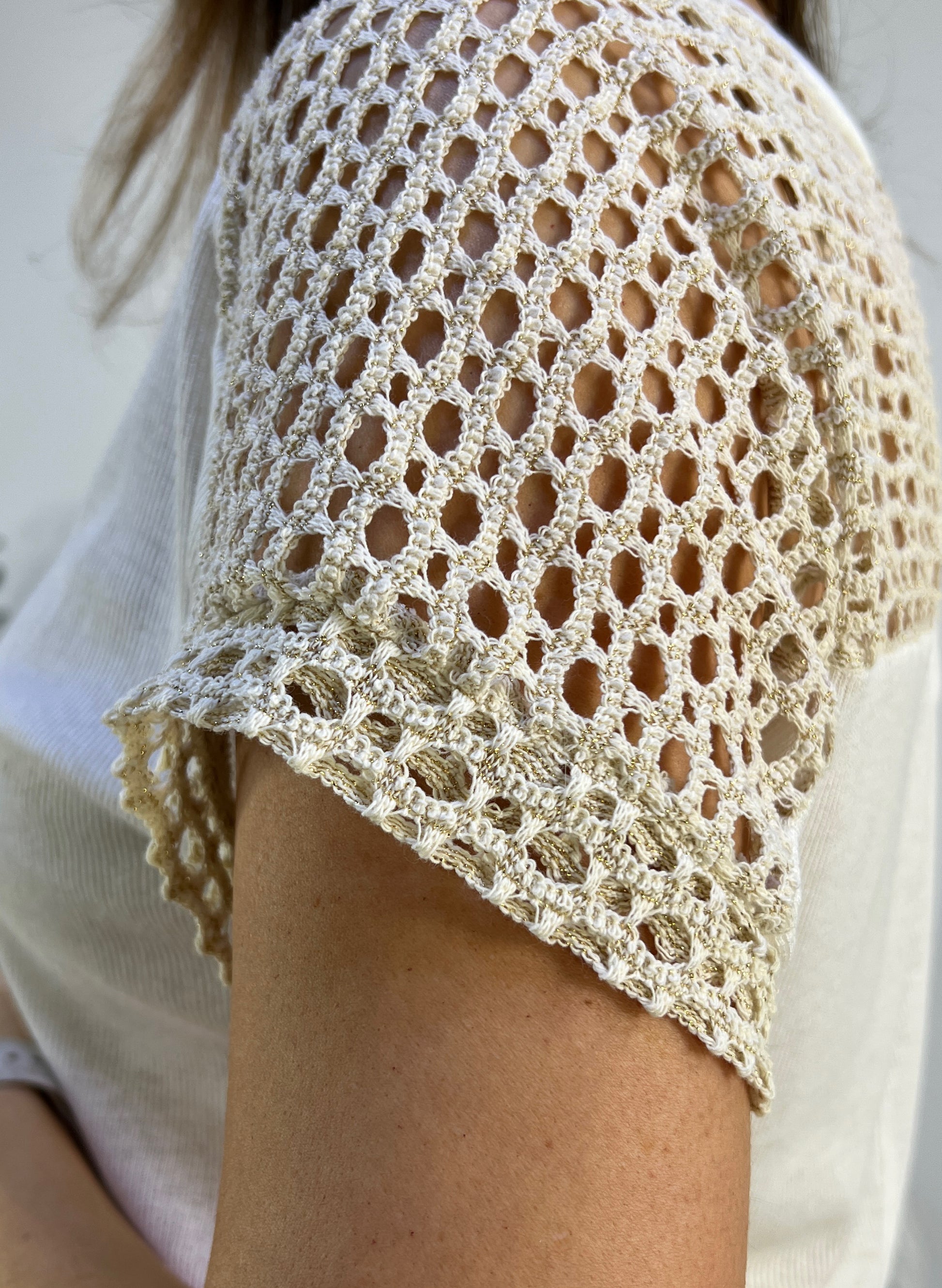 CAMISETA MANGA CORTA CROCHET