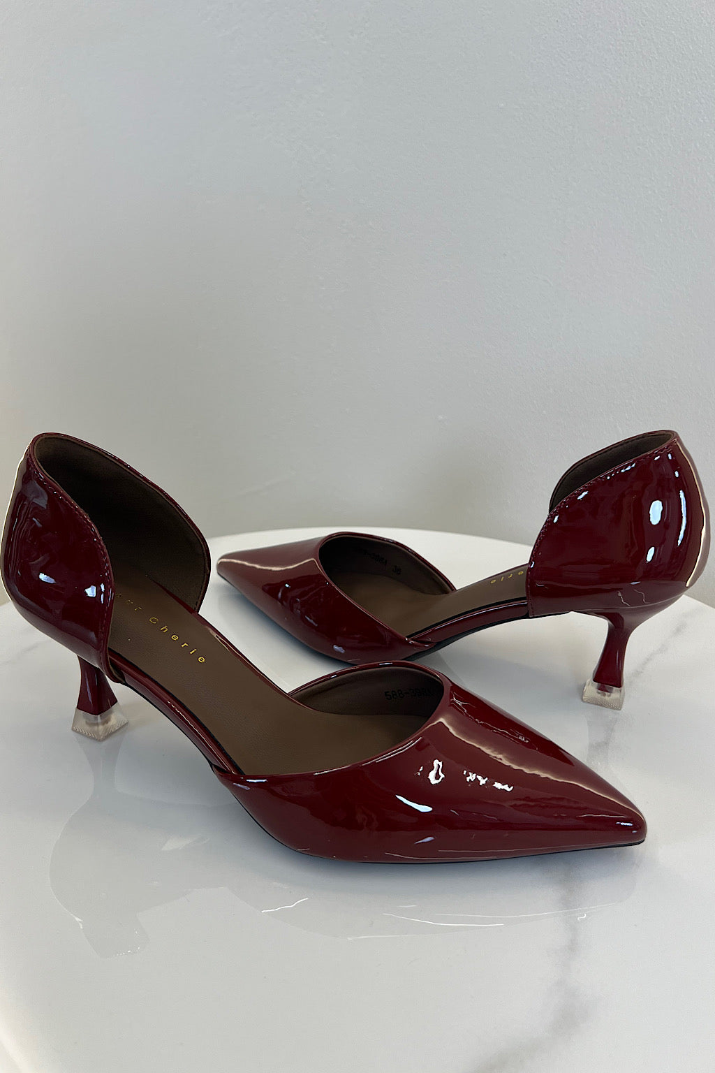 ZAPATO TACON SALON CHAROL GRANATE