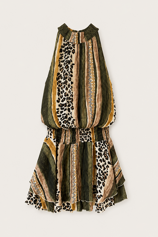 VESTIDO HALTER ESTAMPADO SAVAGE