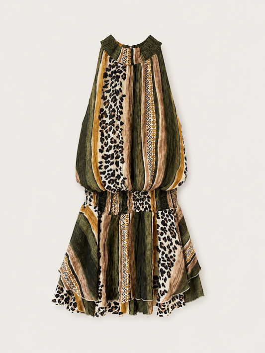 VESTIDO HALTER ESTAMPADO SAVAGE