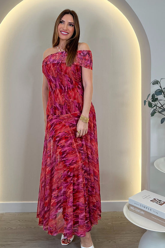 VESTIDO LARGO ESTAMPADO TUL