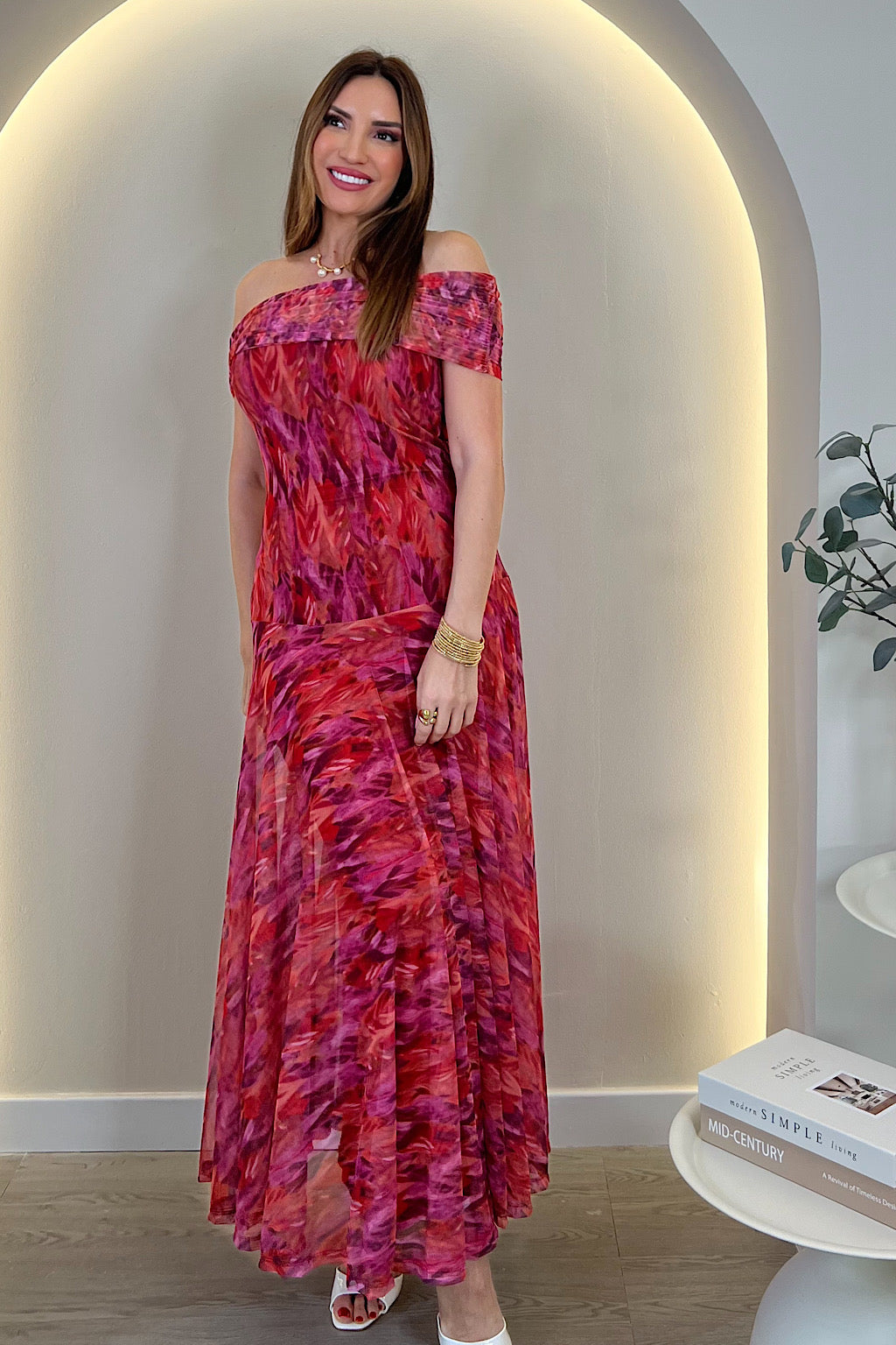 VESTIDO LARGO ESTAMPADO TUL