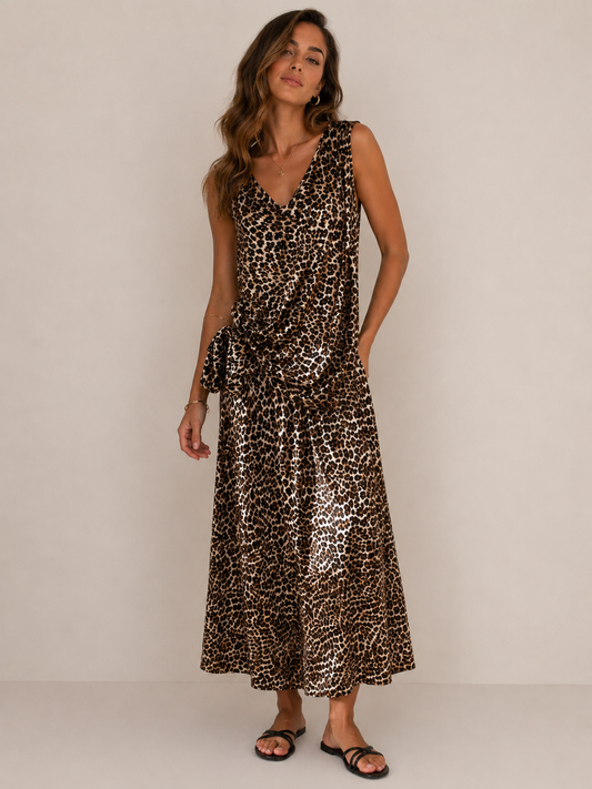 VESTIDO NUDO STRASS AFRICA