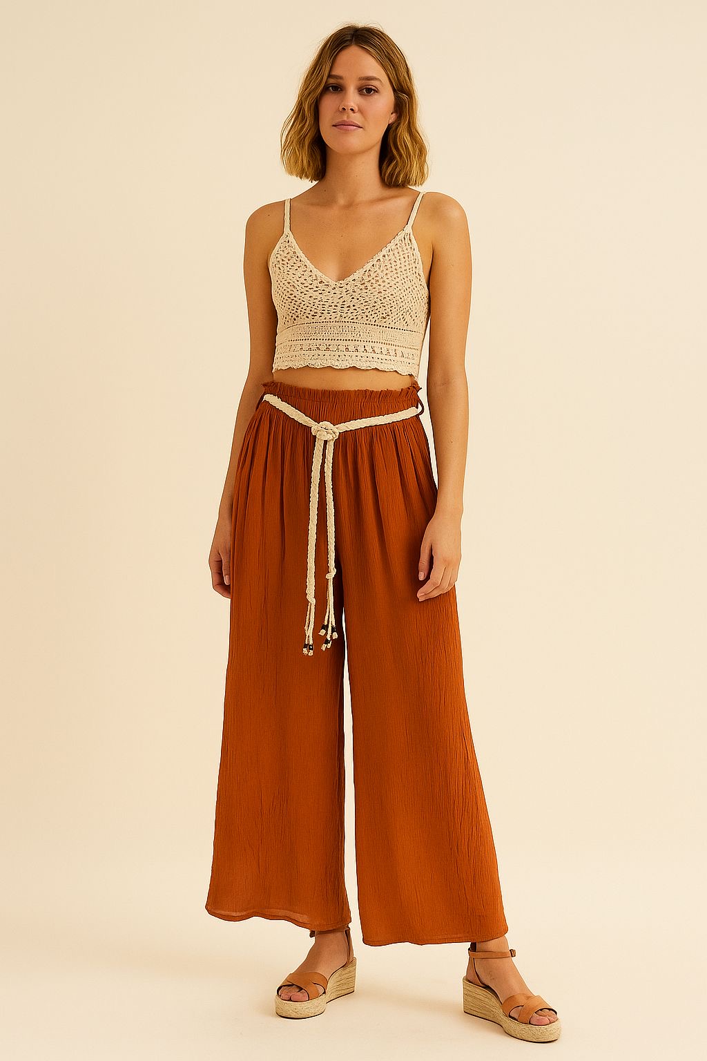 PANTALON EFECTO BAMBULA CINTURON