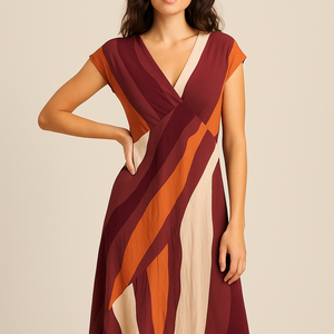 VESTIDO LARGO ZIG ZAG
