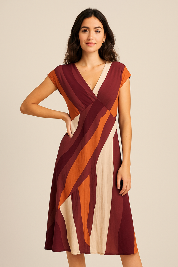 VESTIDO LARGO ZIG ZAG