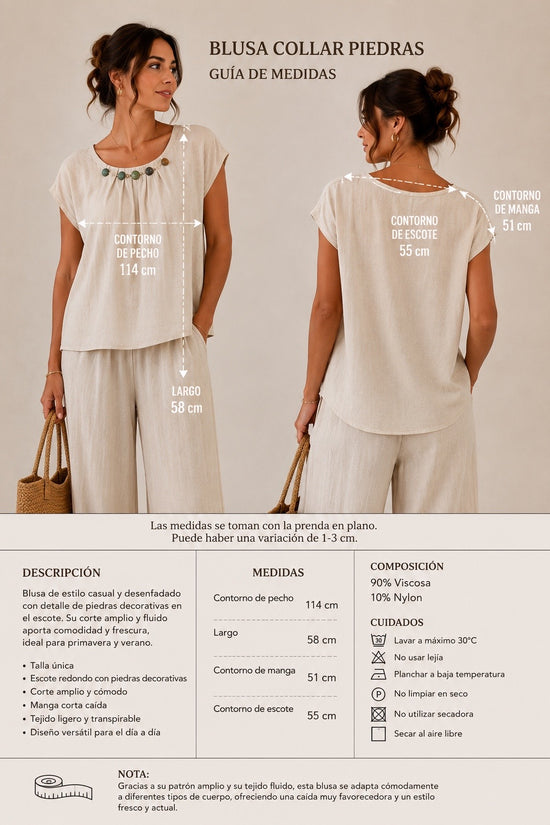 BLUSA DETALLE COLLAR CUELLO