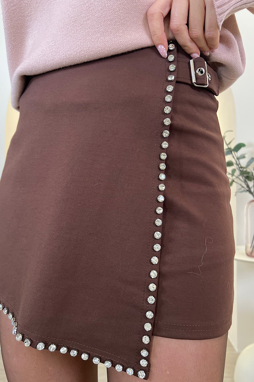 FALDA PANTALON DETALLE CRISTALES