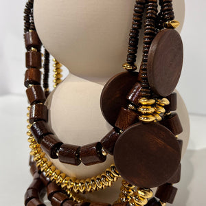 COLLAR EBANO DORADO