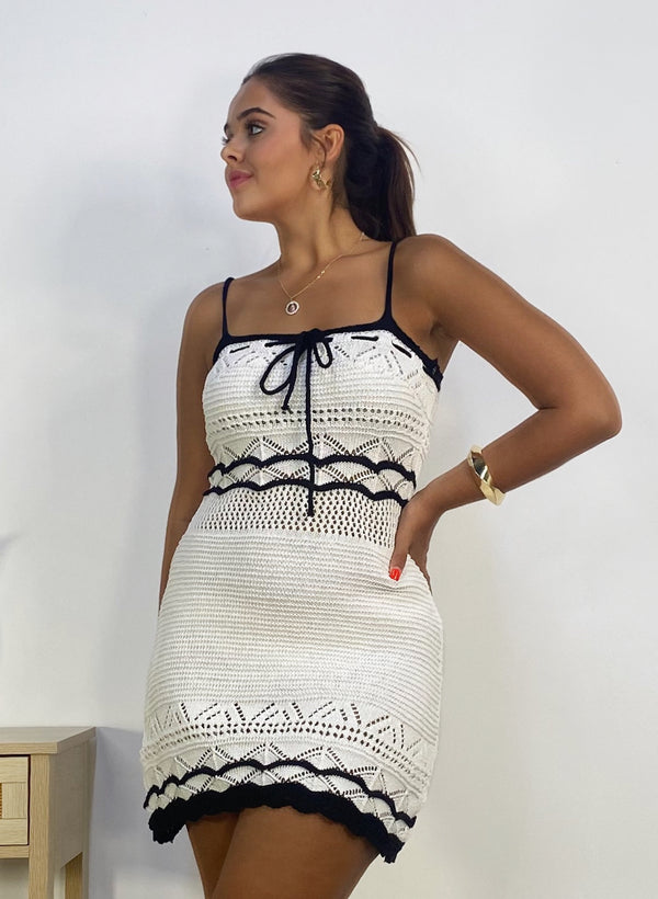 VESTIDO CORTO CROCHET