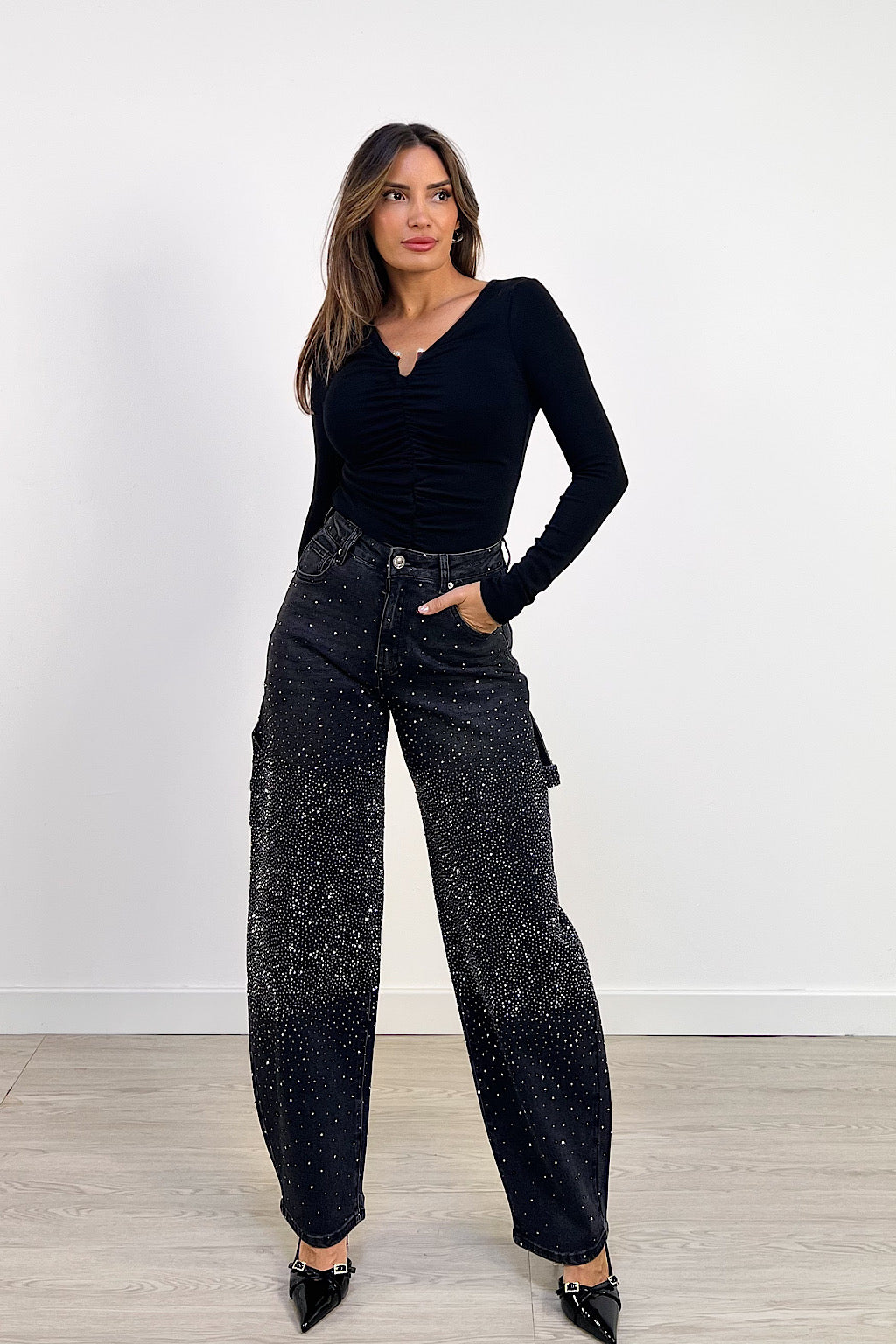 PANTALON BOMBACHO GALAXY NEGRO