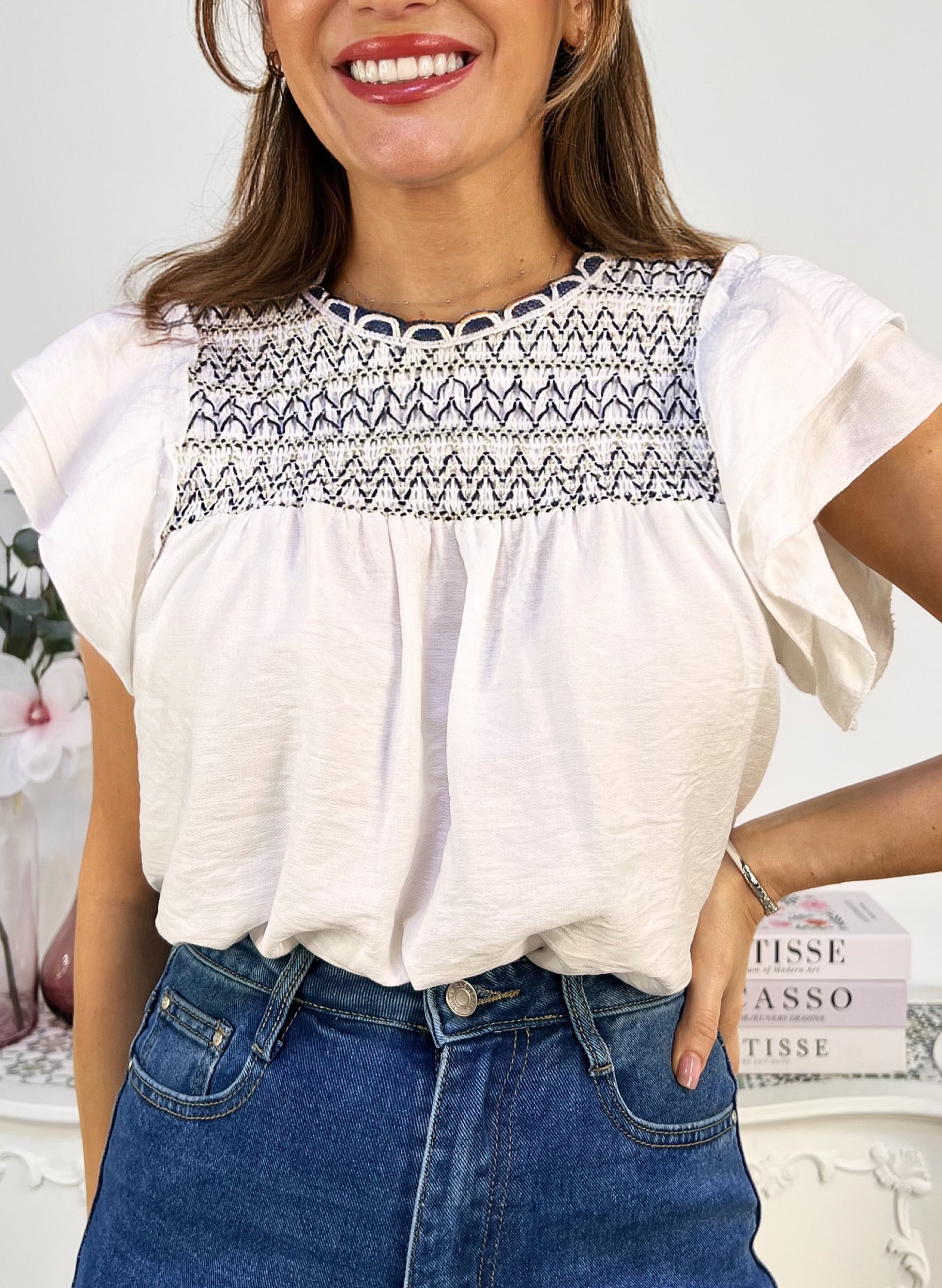 CAMISETA VOLANTES BOHO