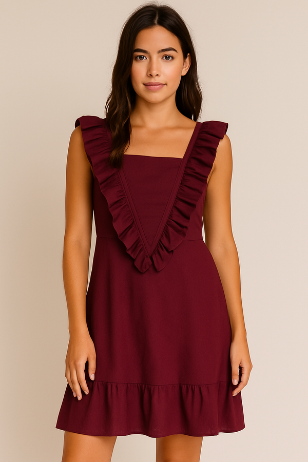 VESTIDO CORTO VOLANTES CRETA