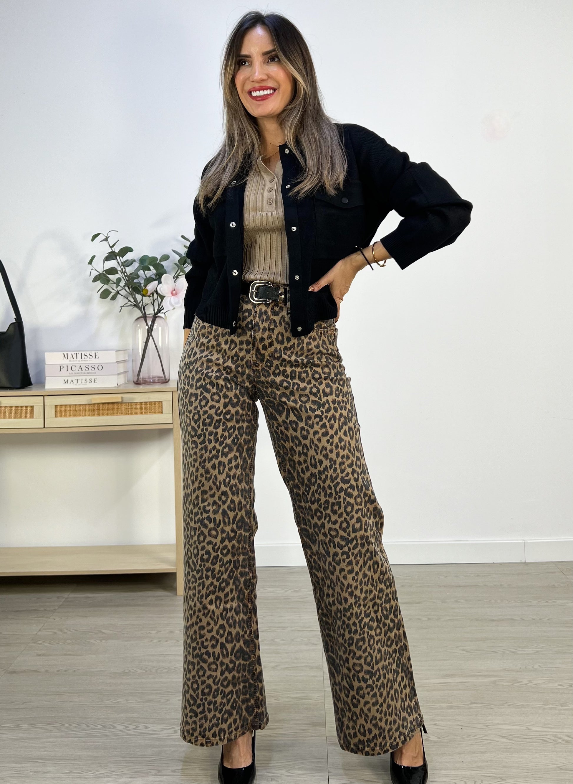 PANTALON VAQUERO LEOPARDO