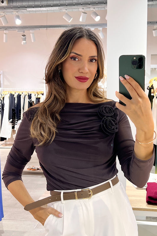 BLUSA DRAPEADA ROSETTE