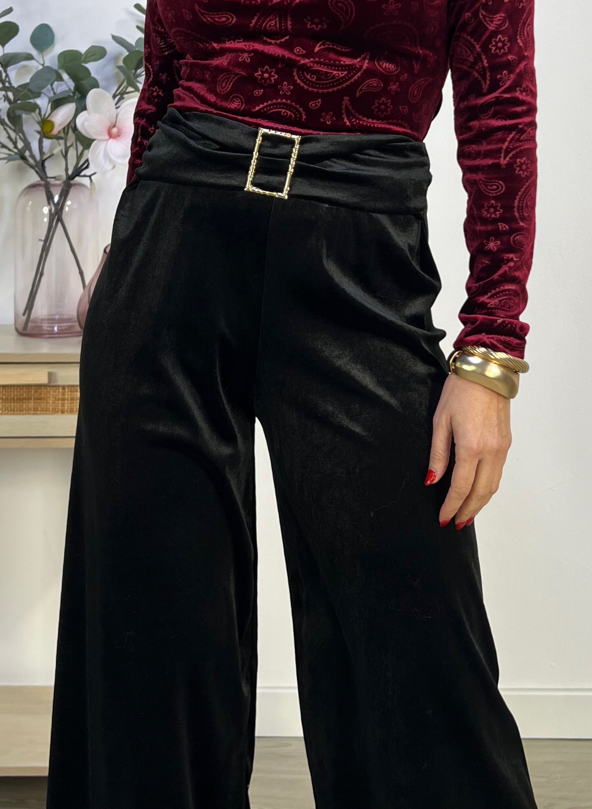 PANTALON PALAZZO TERCIOPELO