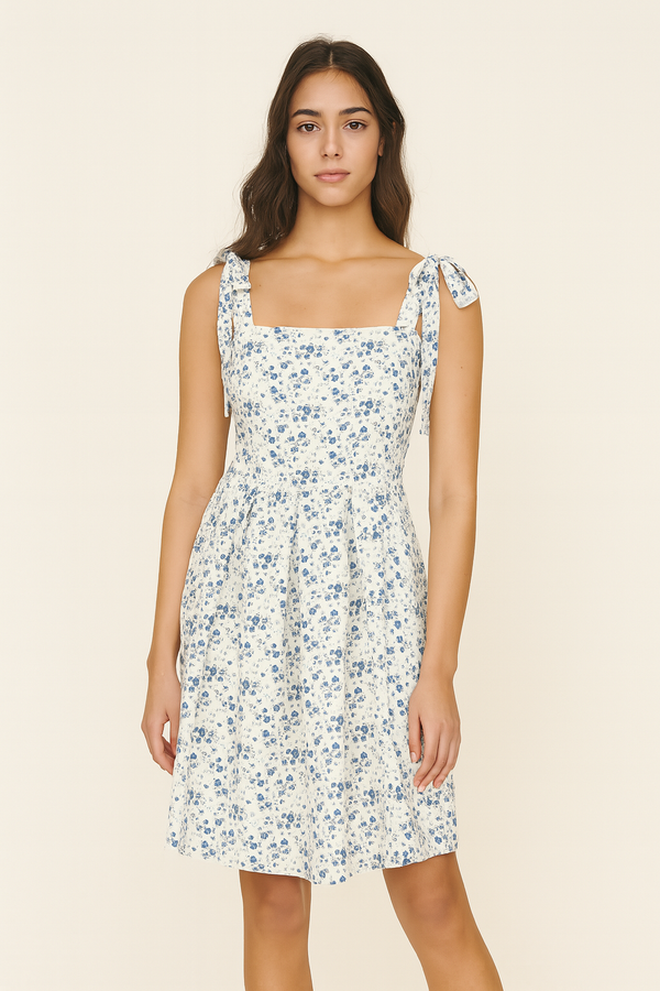 VESTIDO CORTO CAMPESTRE LAZOS