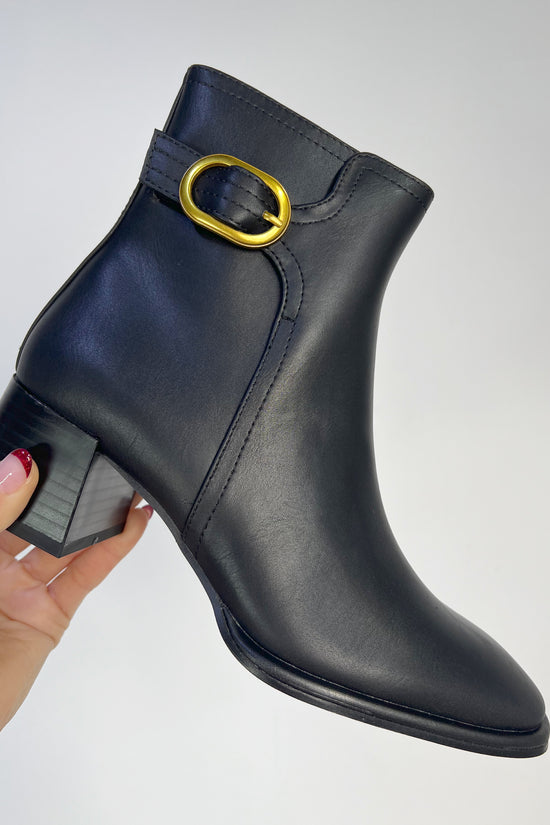 BOTIN POLIPEL NEGRO HEBILLA