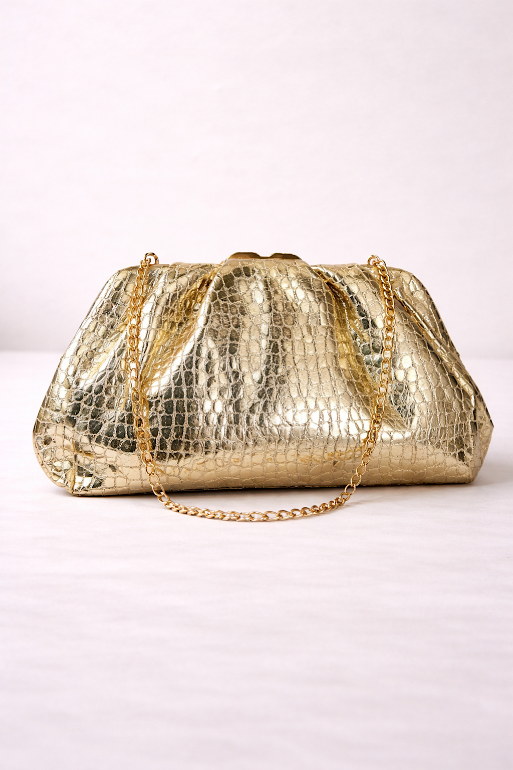 POCHETTE EFFET CUIR DE SERPENT
