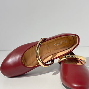 ZAPATO BAILARINA RUBY GRANATE
