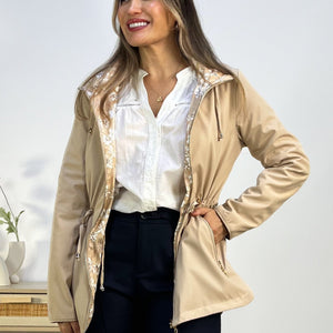 CHAQUETA CORTAVIENTOS REVERSIBLE FLORES