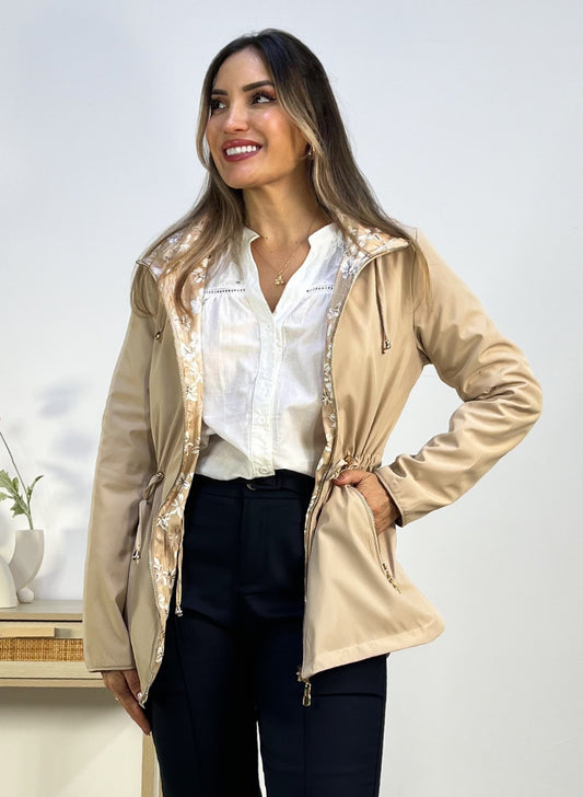 CHAQUETA CORTAVIENTOS REVERSIBLE FLORES