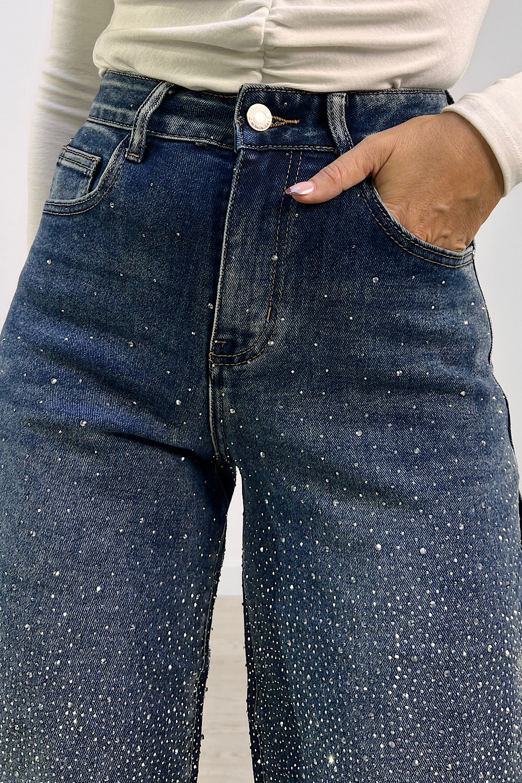 PANTALON WIDE LEG GALAXY AZUL