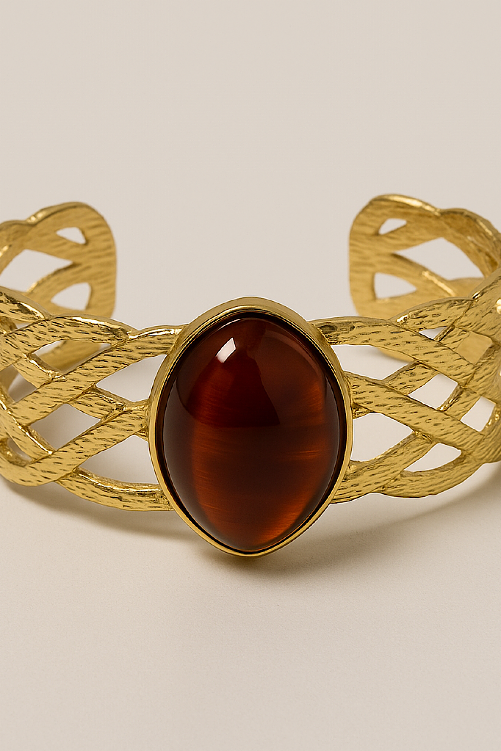 PULSERA BRAZALETE DORADO AMBAR
