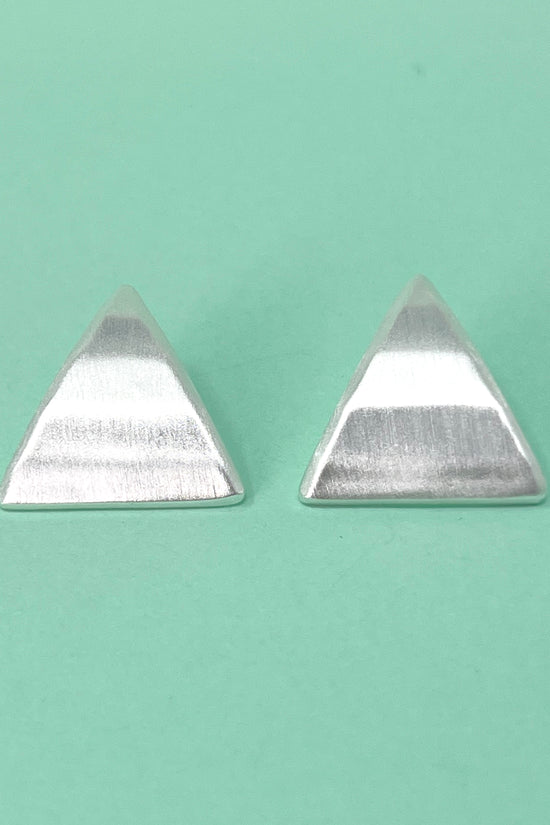 BOUCLES D'OREILLES TRIANGULAIRES ARGENT MASSIF 925