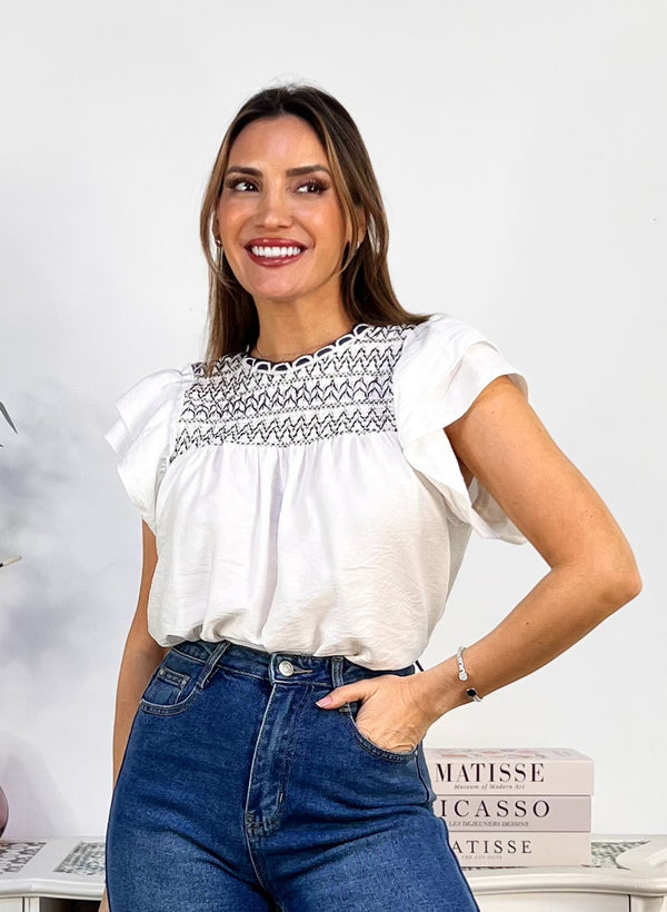 CAMISETA VOLANTES BOHO