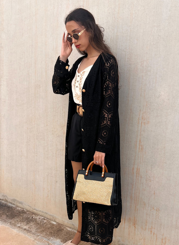 VESTIDO CARDIGAN CROCHET
