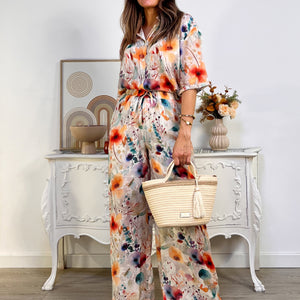 PANTALON LARGO FLORES ESTHER
