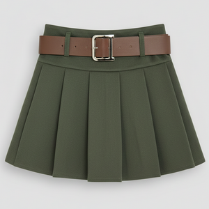 FALDA PANTALON TABLAS CINTURÓN