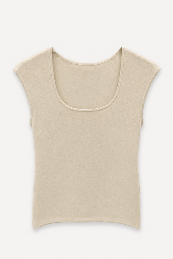 CAMISETA PUNTO ESCOTE CUADRADO