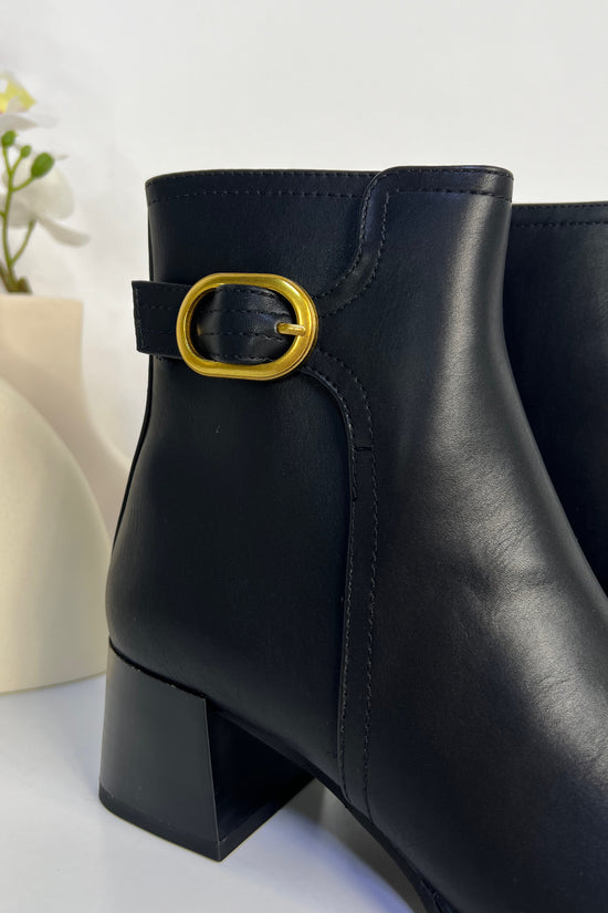 BOTIN POLIPEL NEGRO HEBILLA