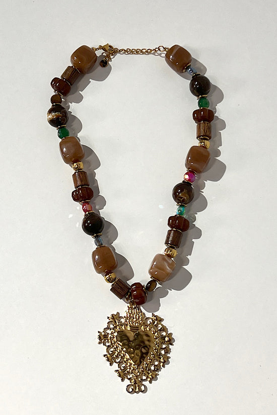 COLLAR CORAZÓN BARROCO