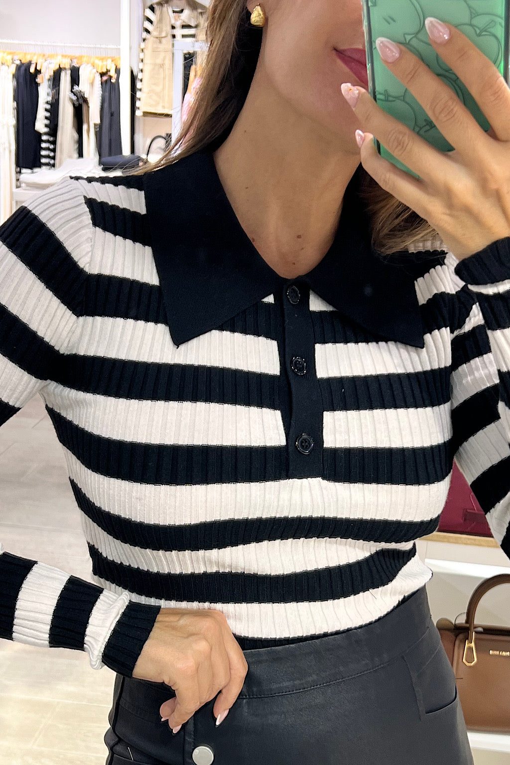 JERSEY CUELLO CAMISA RAYAS