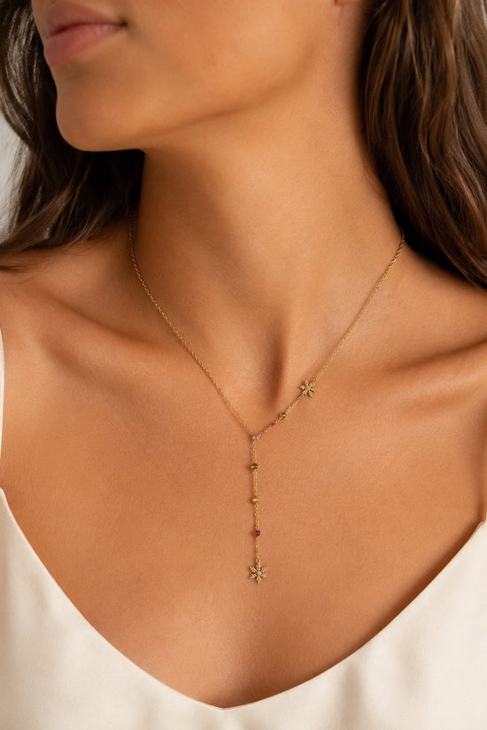 COLLAR CRISTALES COLORES
