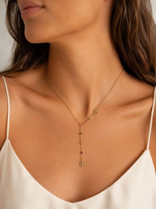 COLLAR CRISTALES COLORES